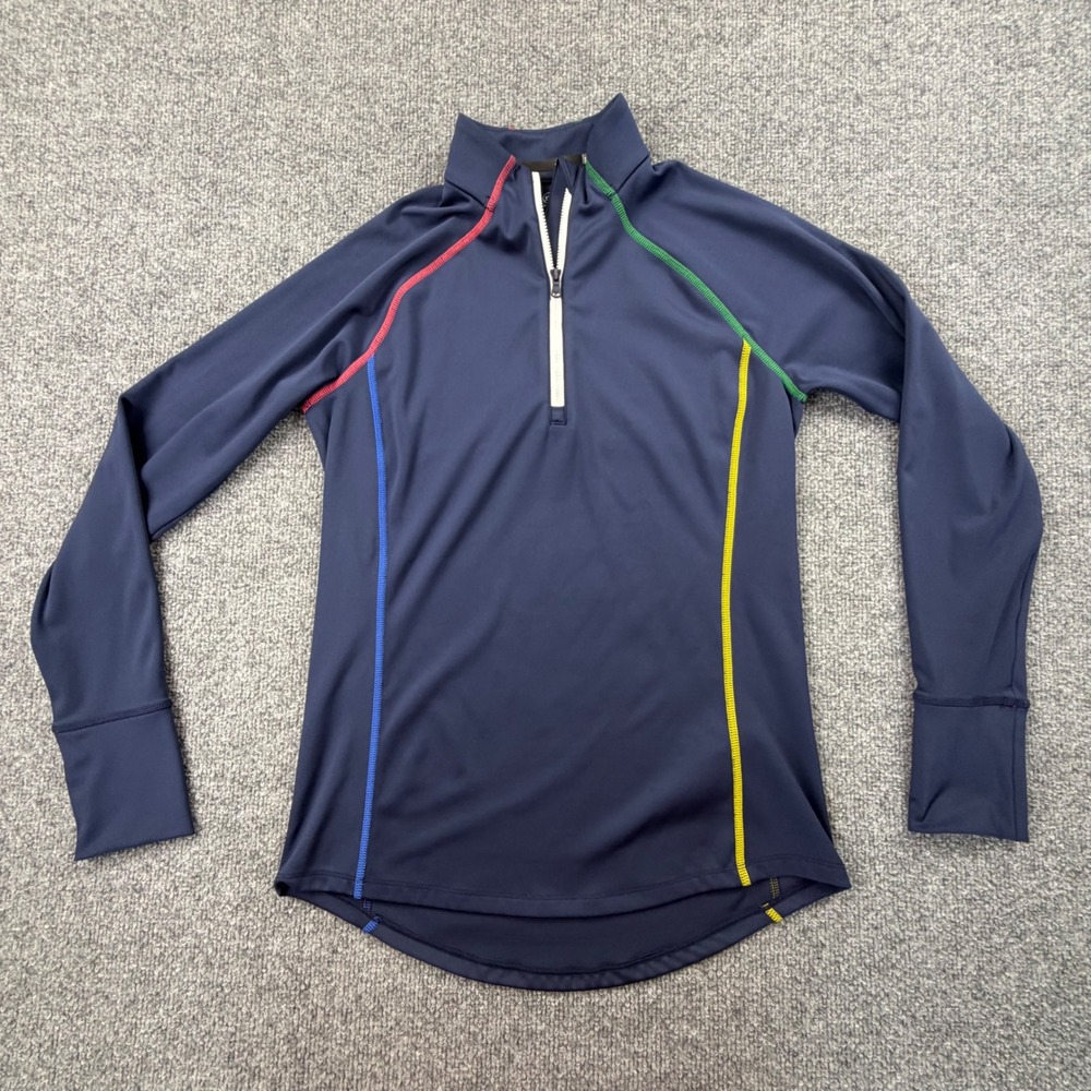 RLX Ralph Lauren Womens Navy Quarter Zip Pullover Long Sleeve Athletic Top SZ S - Picture 2 of 14